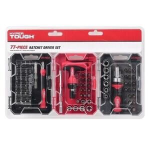 Hyper Tough Heavy-Duty 77-Piece Ratchet Driver Set NWT Brand New/Sealed Pkg.